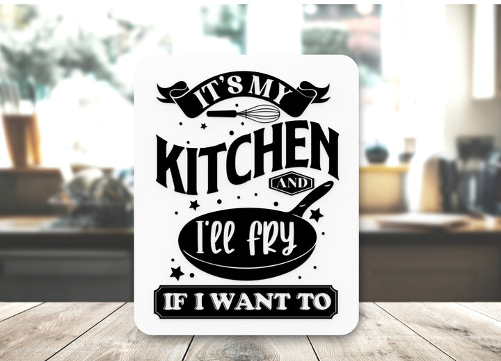 Bold 3D Printed My Fry Kitchen Sign Wall Art Durable PLA Sign For Restaurants