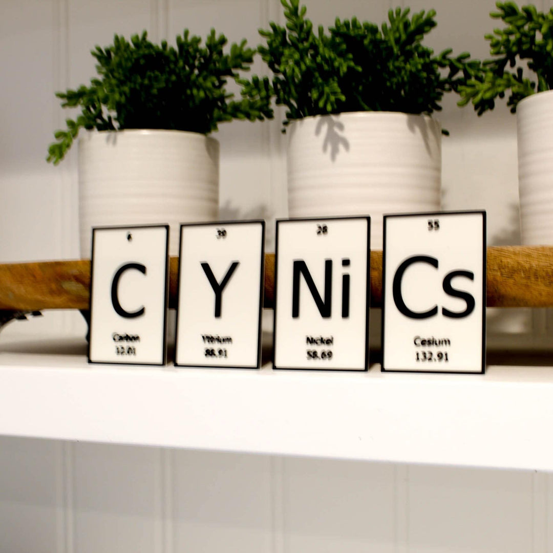 
  
  CYNiCs | Periodic Table of Elements Wall, Desk or Shelf Sign
  
