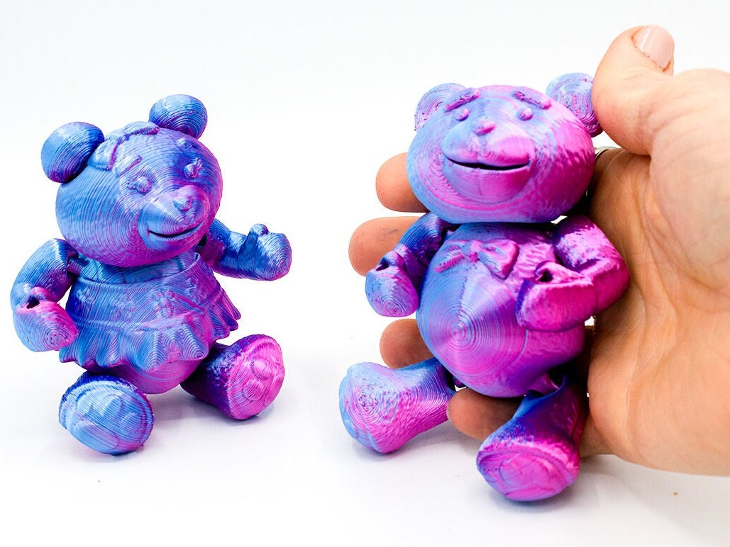 Friendly Fidget Teddy Bear Set of Two, Boy and Girl