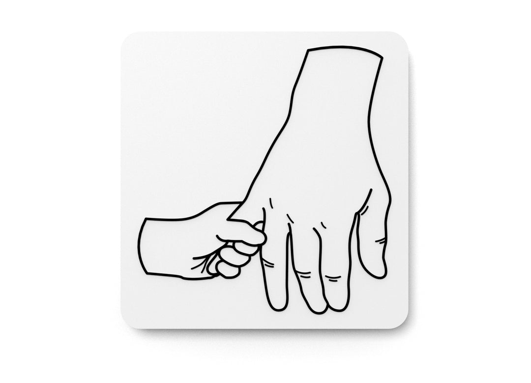 
  
  Holding Finger | Funny Sign for New Parents or Baby Rooms
  
