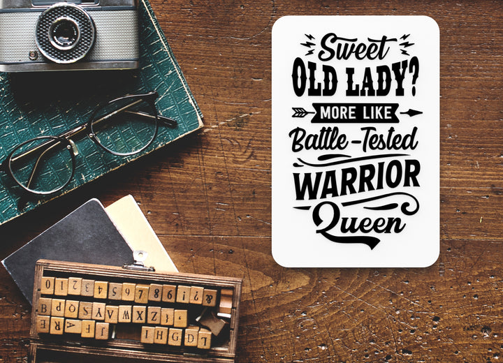 Bold 3D Printed Sweet Old Lady People Wall Art – Durable PLA Sign For Gym Office