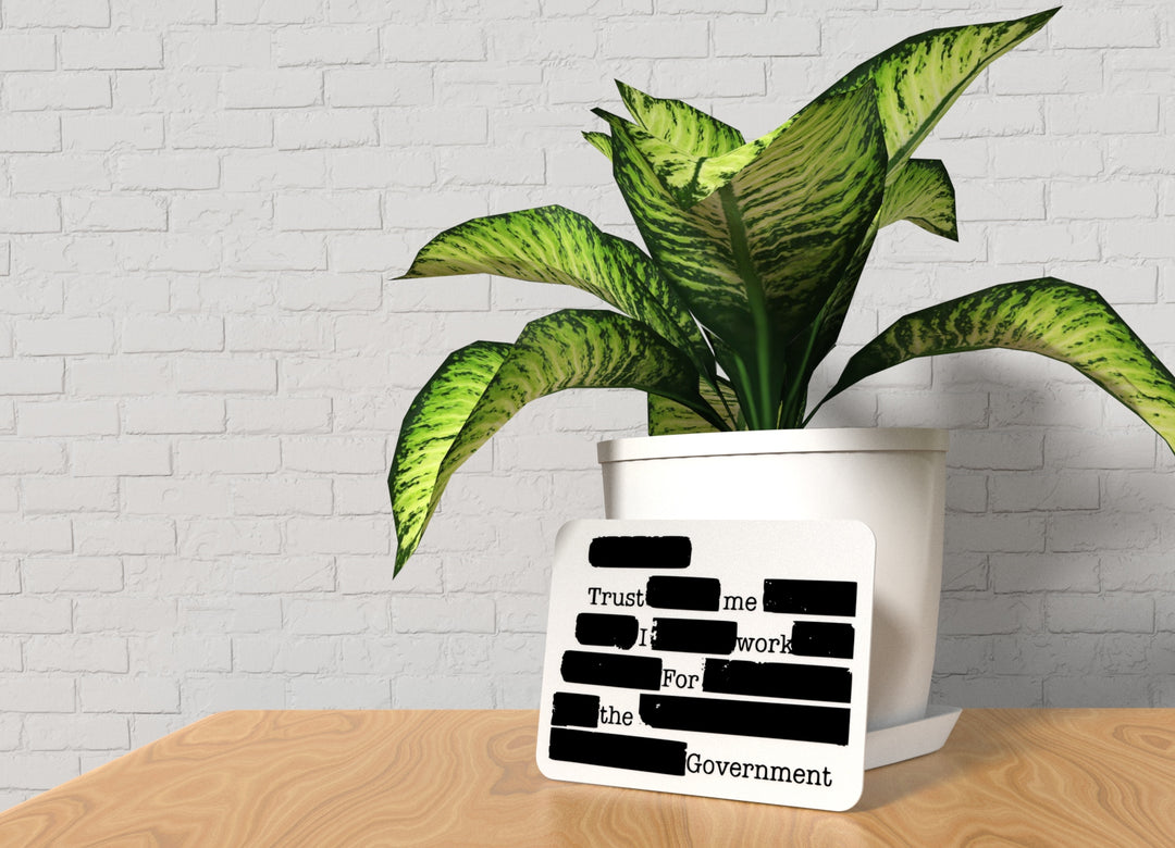 Trust Me I Work For The Government | Funny Sign for Home or Office