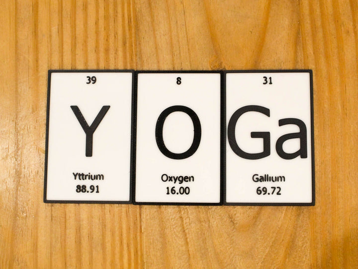 YOGa | Periodic Table of Elements Wall, Desk or Shelf Sign