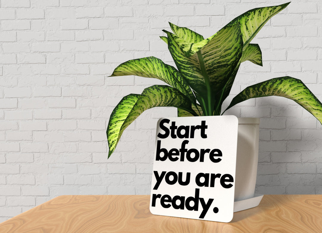 Start Before You Are Ready | Funny sign For Home or Office