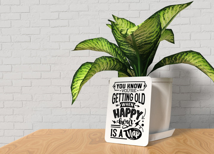 Bold 3D Printed Know Getting Old Man People Wall Art Durable PLA Sign For Office