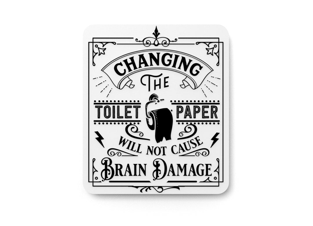 Toilet Paper Bathroom Sign – Funny Humor Wall Decor for Home and Office
