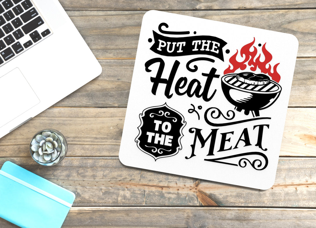 Put Some Heat on It BBQ Sign – Funny Humor Wall Decor for Home and Office