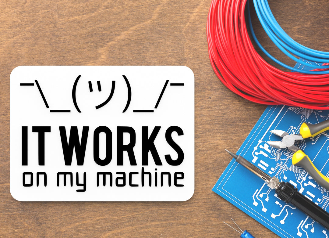 It Works On My Machine | Funny Sign for Home or Office