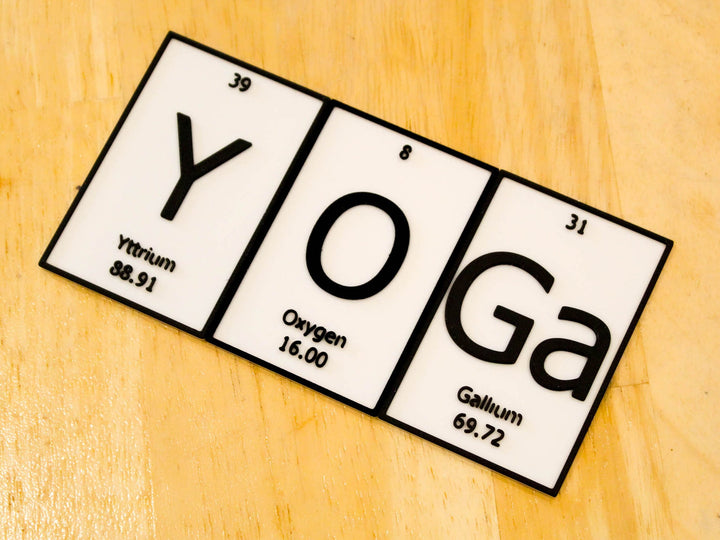 YOGa | Periodic Table of Elements Wall, Desk or Shelf Sign