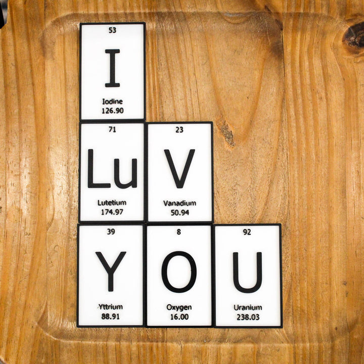 ILuVYOU | Periodic Table of Elements Wall, Desk or Shelf Sign