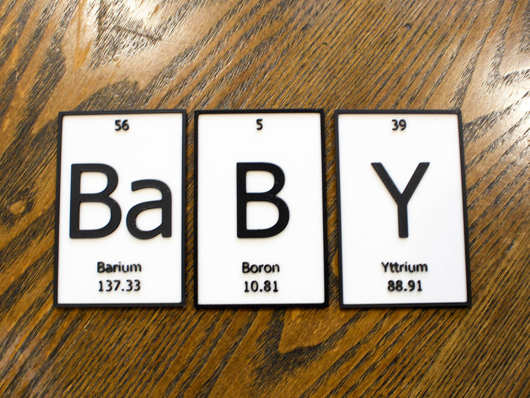 BaBY | Periodic Table of Elements Wall, Desk or Shelf Sign