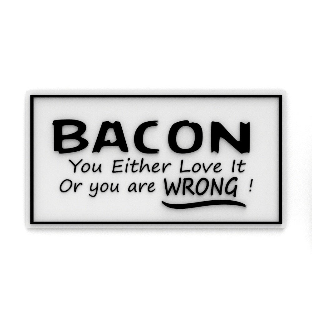 
  
  Funny Sign | BACON You Either Love It, or You are Wrong
  
