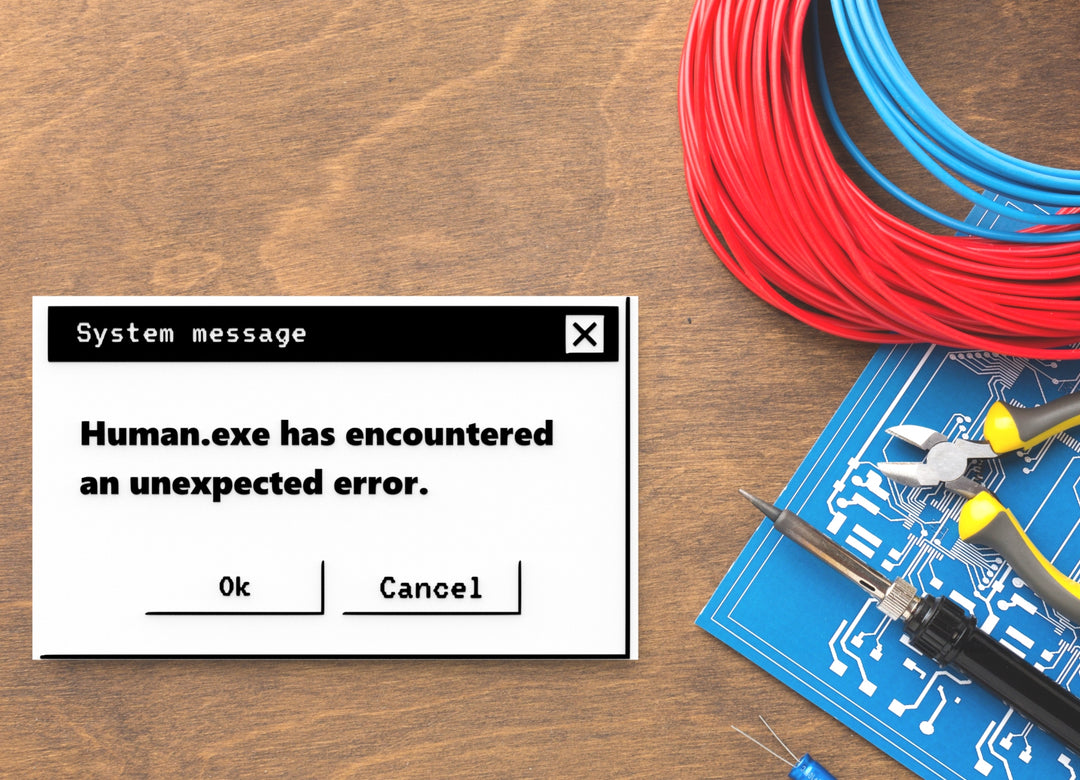 System Message Human Exe Has Encountered An Unexpected Error | Funny Sign for Home or Office