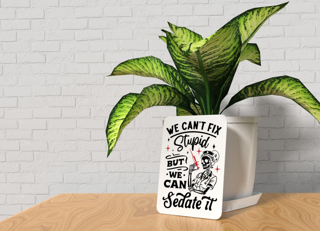 Don’t Stupid in Front of My Nurse | Funny Sign for Home or Office