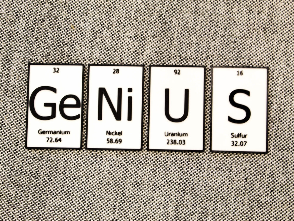 
  
  GeNiUS | Periodic Table of Elements Wall, Desk or Shelf Sign
  

