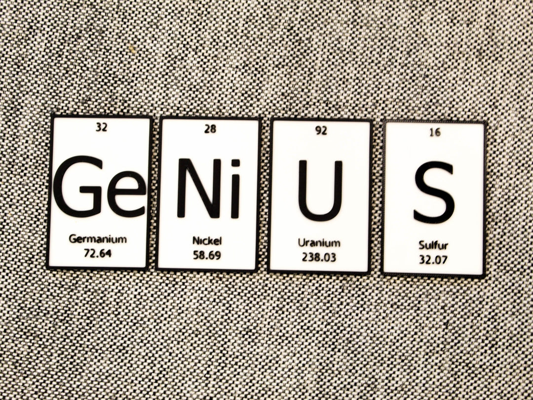 GeNiUS | Periodic Table of Elements Wall, Desk or Shelf Sign