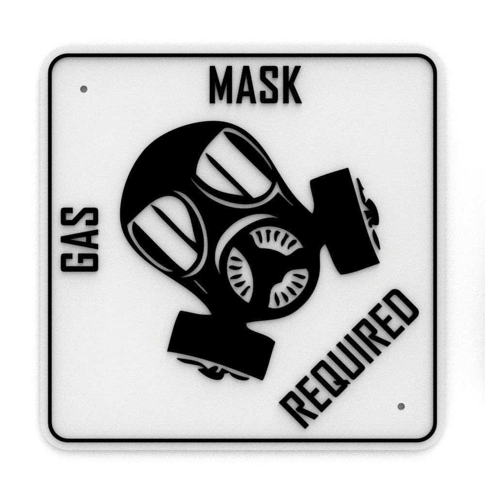 Sign | Gas Mask Required