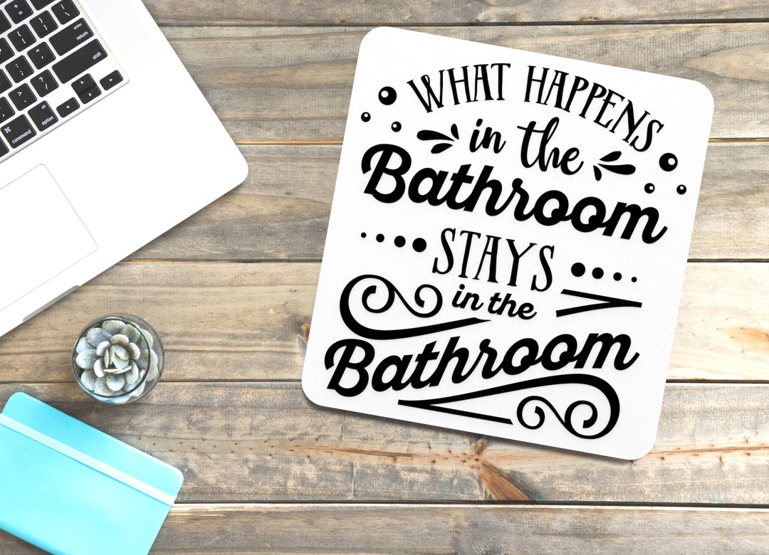 It Happens in the Bathroom Sign – Funny Humor Wall Decor for Home and Office