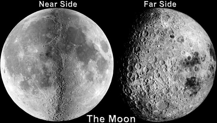 NASA 3D Topography model of the NEAR and FAR sides of the moon - 1 cm = 30 km