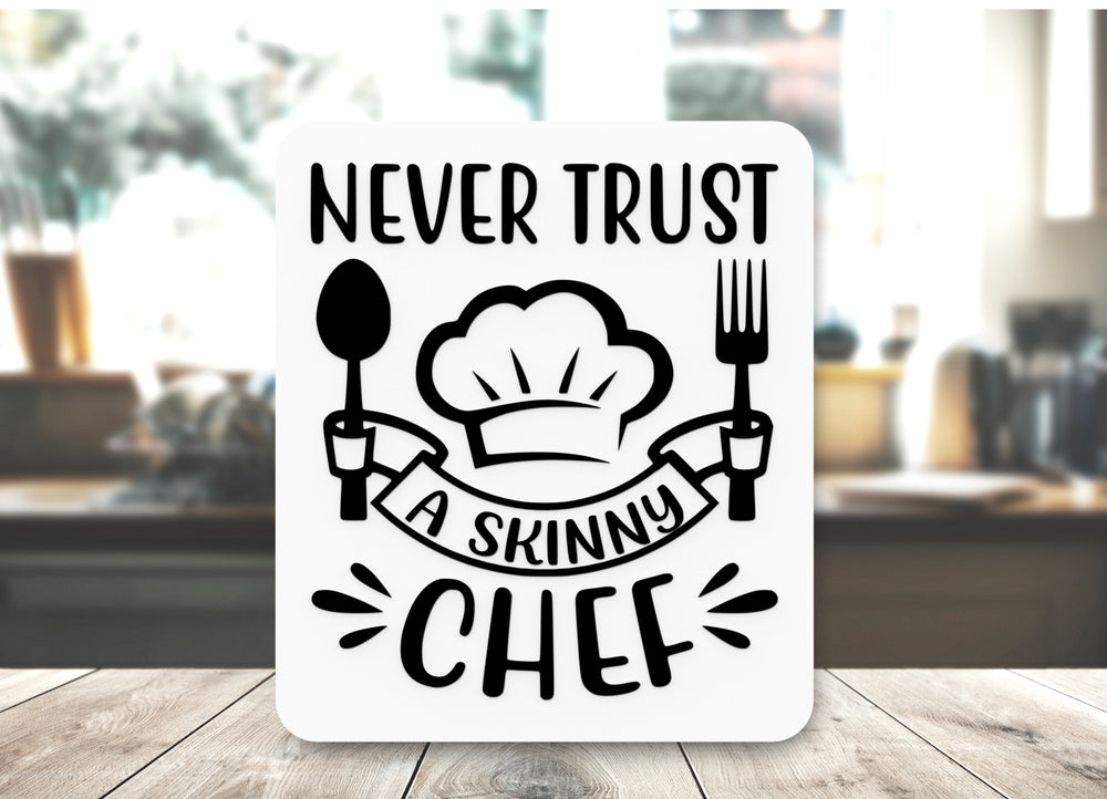 
  
  Bold 3D Printed A Skinny Chef Sign Wall Art – Durable PLA Sign For Restaurants
  
