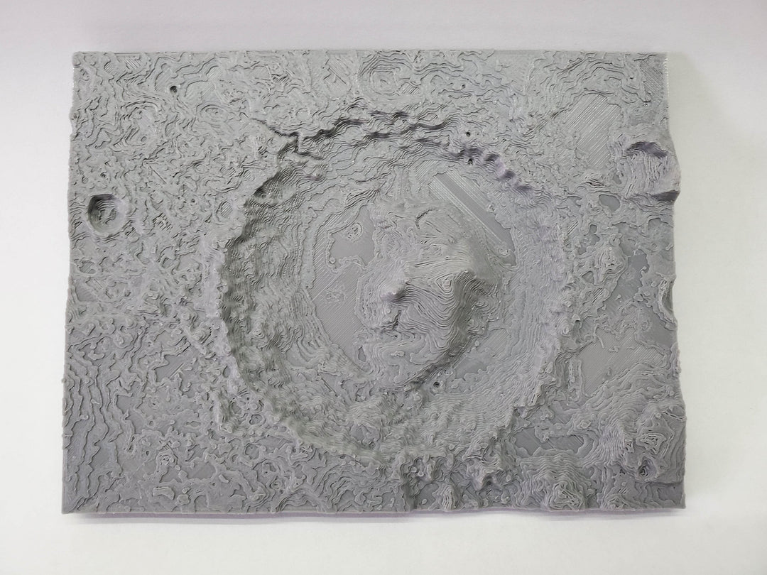 Mars Topography Model of Gales Crater - ie, the Curiosity Landing Site