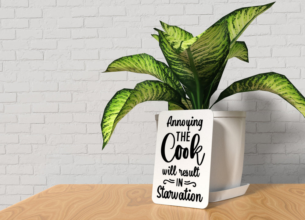 
  
  Bold 3D Printed Annoying The Cook Sign Wall Art Durable PLA Sign For Restaurants
  
