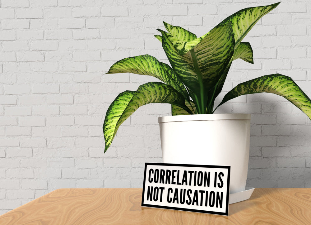 
  
  Correlation Is Not Causation | Funny Smart Sign for Office or Classroom Decor
  
