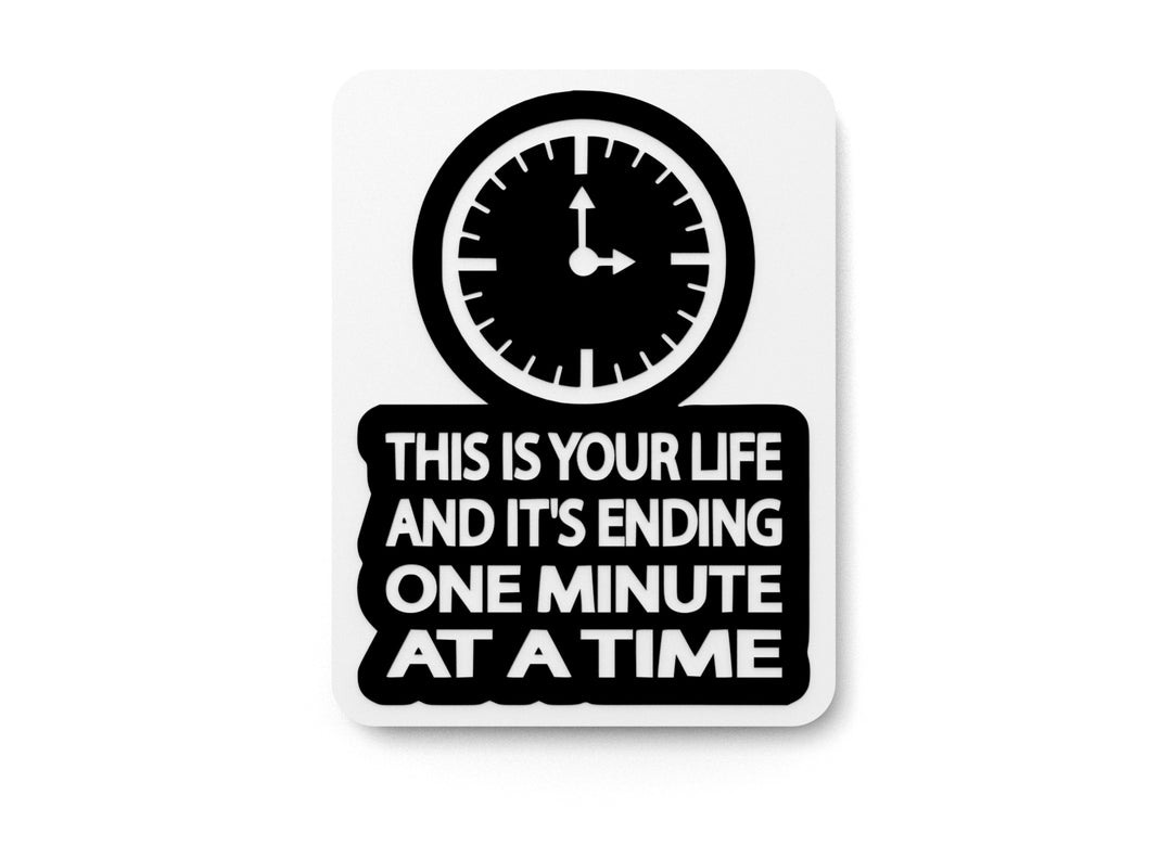 
  
  This Is Your Life And It's Ending One Minute At A Time Funny sign Home or Office
  
