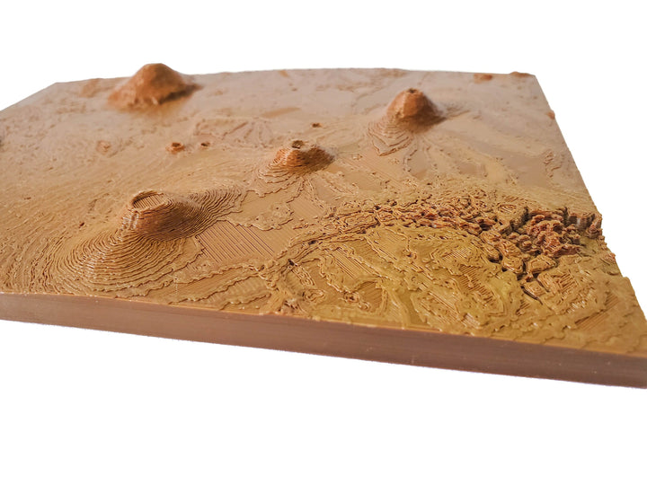 Mars 3D Topography Map of the Largest Volcanic Region on Mars - Tharsis
