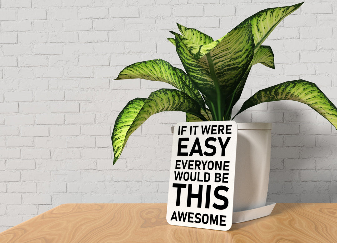 If It Were Easy Everyone Would Be This Awesome | Funny Sign for Home or Office