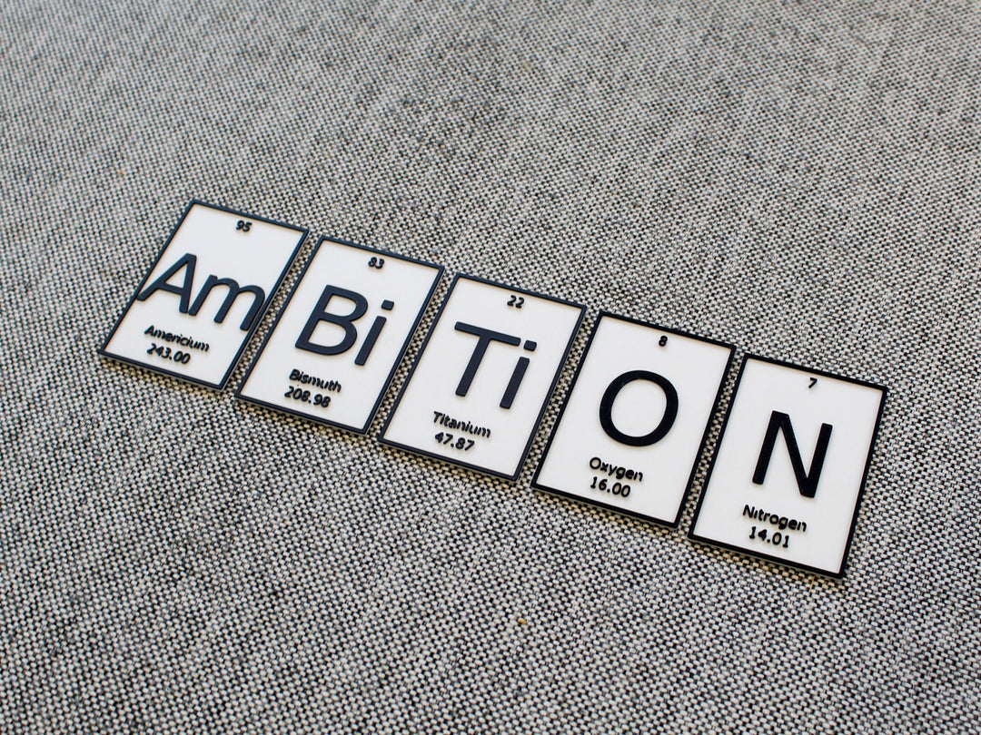 AmBition | Periodic Table of Elements Wall, Desk or Shelf Sign