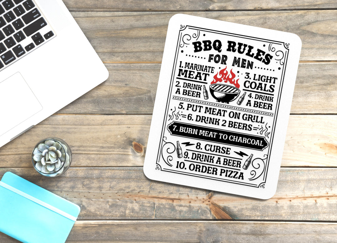 BBQ Rules Sign – Funny Humor Wall Decor for Home and Office