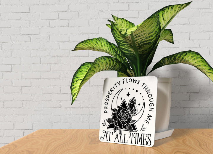 Prosperity Flows Through Me At All Times | Funny Sign for Home or Office