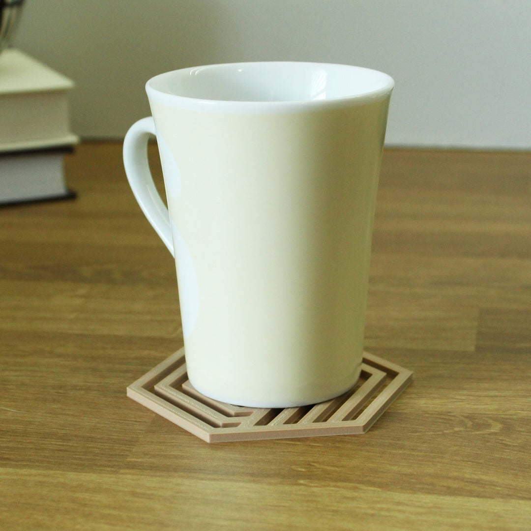 Modern Geometric Cup Coaster Set of 5 (Five)