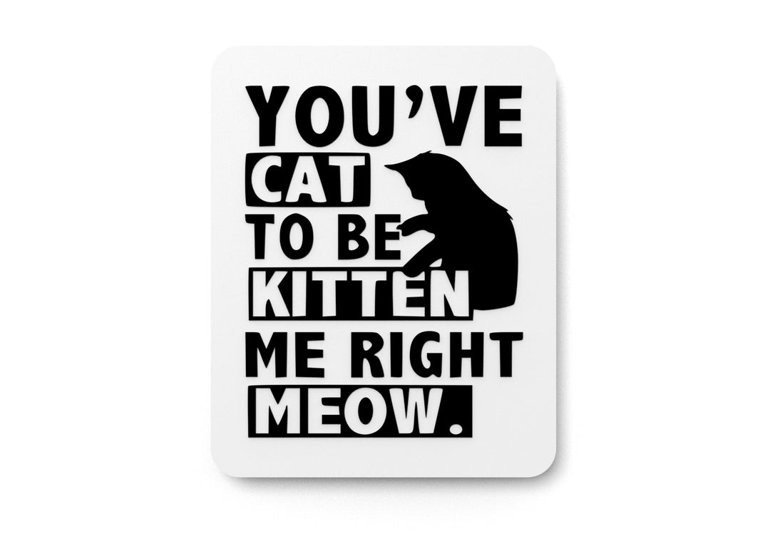 
  
  You've Cat To Be Kitten Me Right Meow | Funny sign For Home or Office
  

