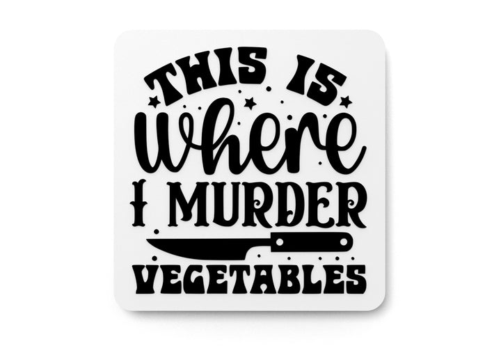3D Printed I Murder Vegetables Sign Wall Art Durable PLA Sign For Restaurants