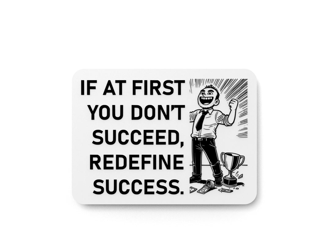 
  
  If At First You Don't Succeed Redefine Success | Funny Sign for Home or Office
  
