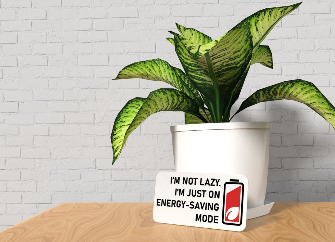 I'm Not Lazy I'm Just On Energy Saving Mode | Funny Sign for Home or Office