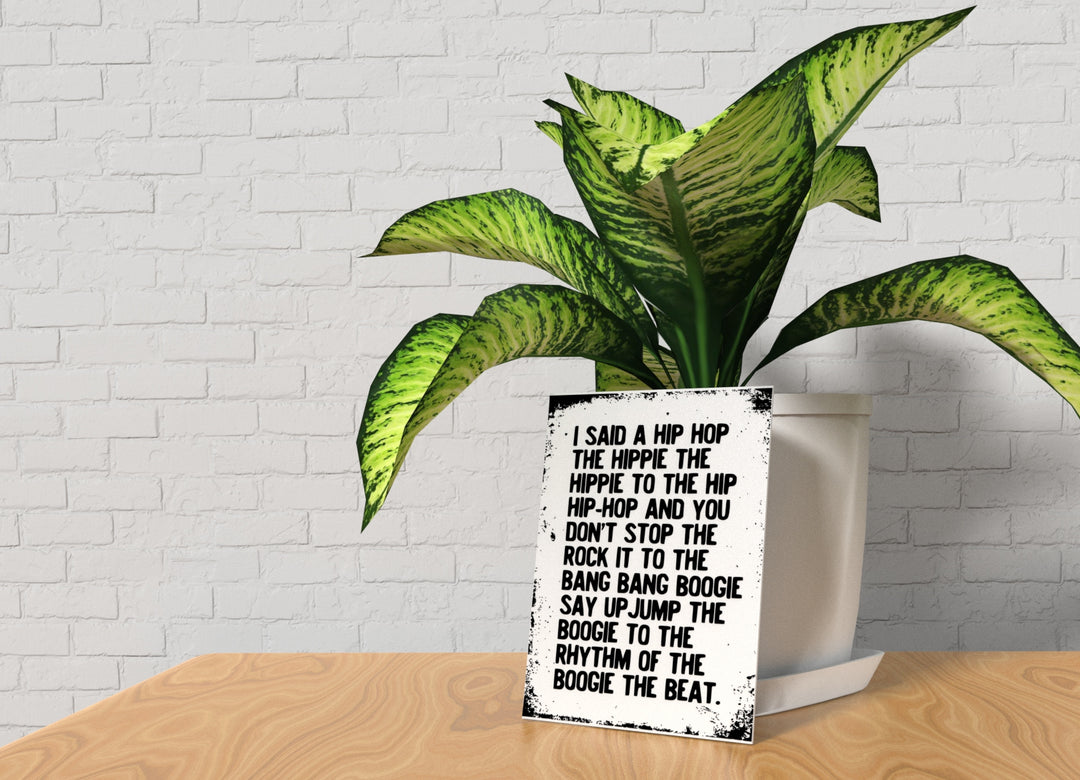 I Sad Hip Hop The Hippie The Hippie To The Hip Hip Hop Funny sign Home & Office