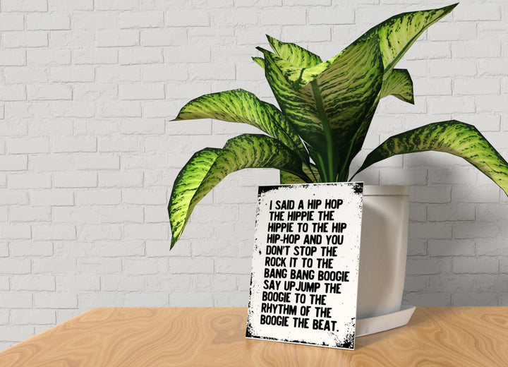 I Sad Hip Hop The Hippie The Hippie To The Hip Hip Hop Funny sign Home & Office