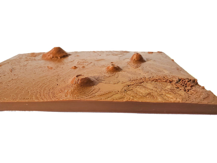 Mars 3D Topography Map of the Largest Volcanic Region on Mars - Tharsis