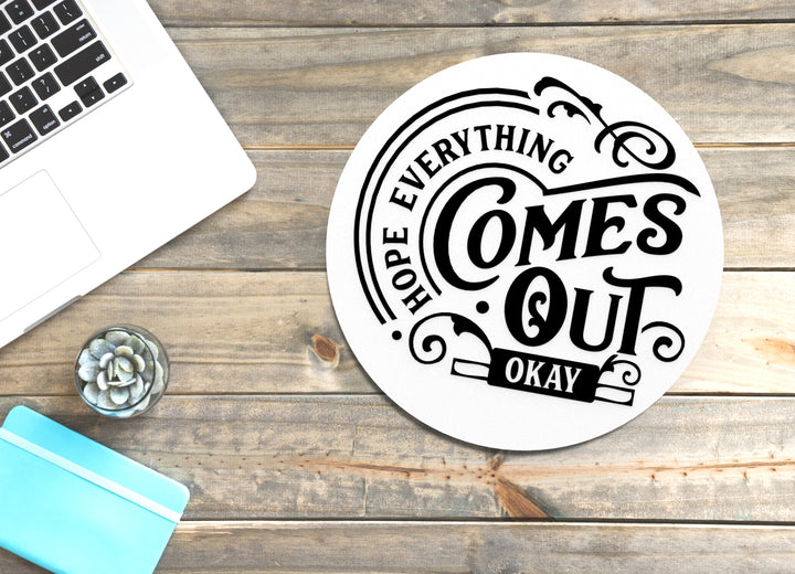Everything Comes Out Okay Bathroom Sign – Funny Humor Wall Decor for Home and Office