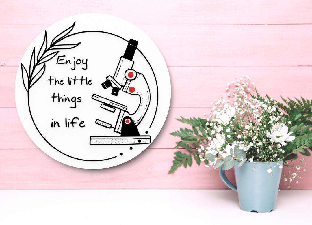 Enjoy The Little Things In Life | Funny Sign for Home or Office