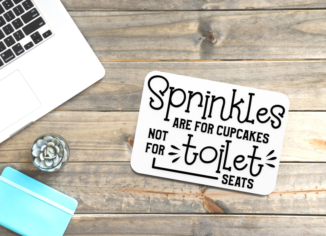 SprinklesSupcakes 3D Raised Wall Artwork - Durable, Lightweight Décor with Black Embossed Lettering on White PLA Background - Easy to Mount, Fade-Resistant Design