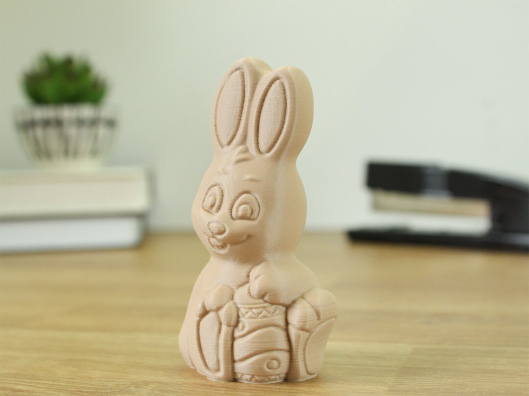 Chocolate Bunny Figure Desktop Companion or Home Accent