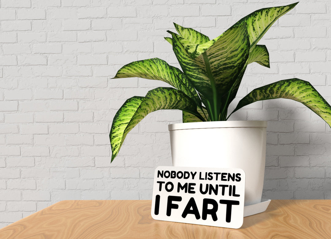 Nobody Listens To Me Until I Fart | Funny Sign for Home or Office