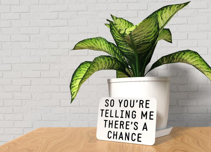 So You're Telling Me There's A Chance | Funny sign For Home or Office