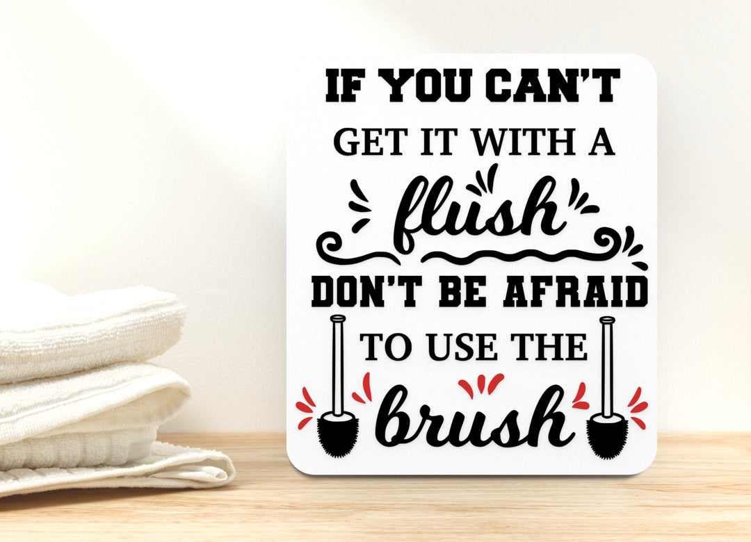Use the Brush Bathroom Sign – Funny Humor Wall Decor for Home and Office