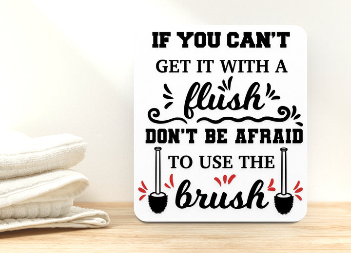 Use the Brush Bathroom Sign – Funny Humor Wall Decor for Home and Office