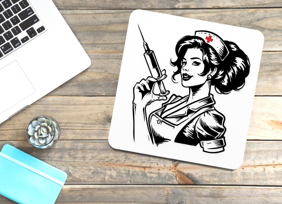 Cute Nurse Clipart Style | Funny Sign for Home or Office